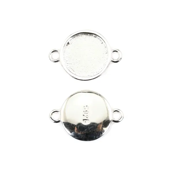 Intercalaire pour cabochon rond 10mm - Argent 925 x 1pc