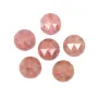 Cabochon Rhodonite rond facetté 10mm x 1pc