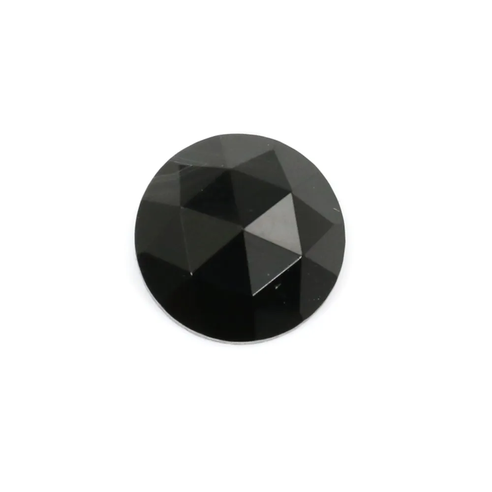Obsidian Cabochon rund facettiert 10mm x 1pc