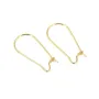 Dormeuse boucles d'oreilles 12x25mm - Acier Inox 304 doré x 2pcs