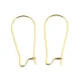 Dormeuse boucle d'oreille 12x25mm - Acier Inox 304 doré x 2pcs