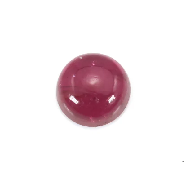 Cabochão redondo de turmalina rosa 4 mm x 1 unidade