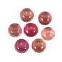 Cabochão redondo de turmalina rosa 4 mm x 1 unidade