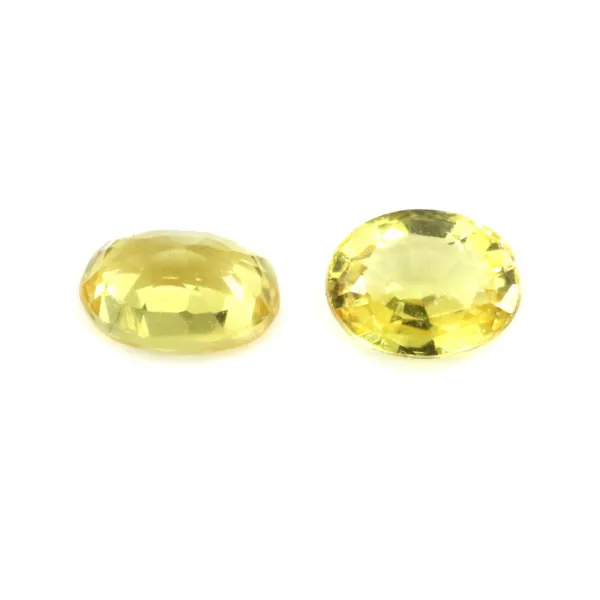 Saphir jaune à sertir, taille ovale 3x4mm x 1pc