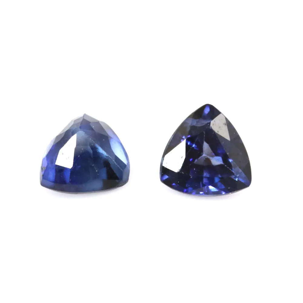 Safira azul, triângulo de corte trilião 3,5-4 mm x 1 unidade