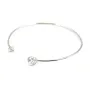 Argent 925 rhodié avec zirconium bracelet réglable pour perles semi percée 60mm x 1pc
