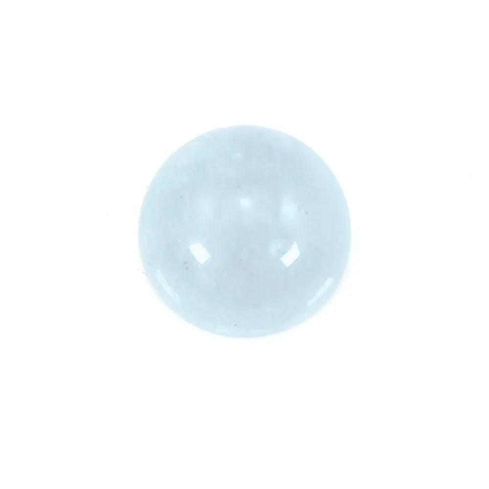 Cabochon aigue marine rond 10mm  x 1pc
