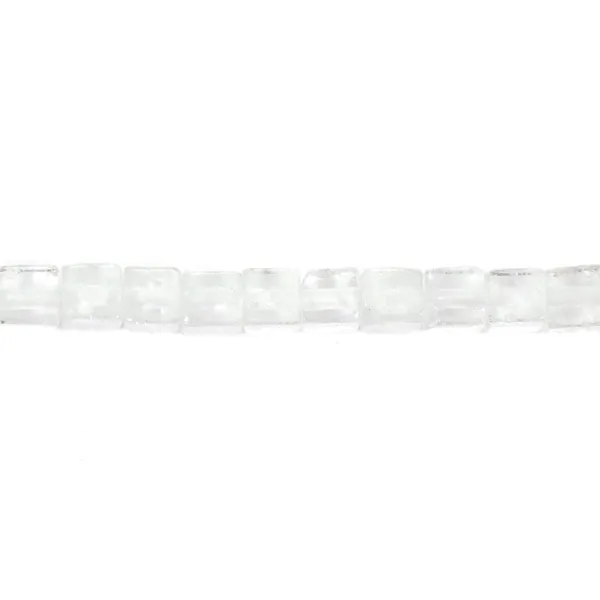 Cristal de roche rond plat facette 6mm x 40cm