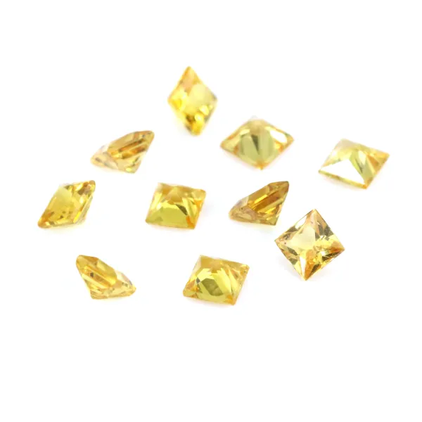 Set yellow sapphire, princess cut square 2-3mm x 1pc