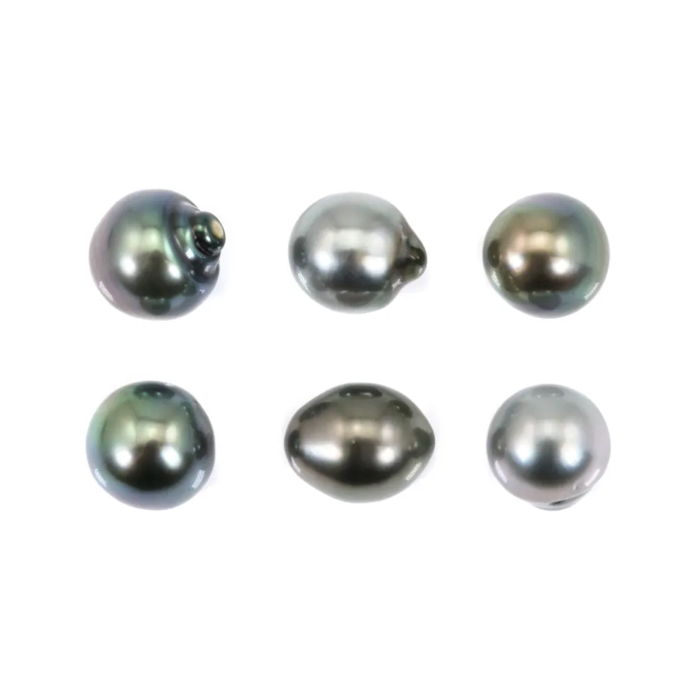 Perle tahiti semi-ronde 9.5-10.5mm x6