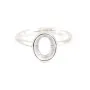 Einstellbarer Ring für ovalen Cabochon 6.4x8.5mm - 925er Silber x 1Stk