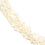 Perle de culture d'eau douce, blanche, baroque, 6-6.5mm x 36cm
