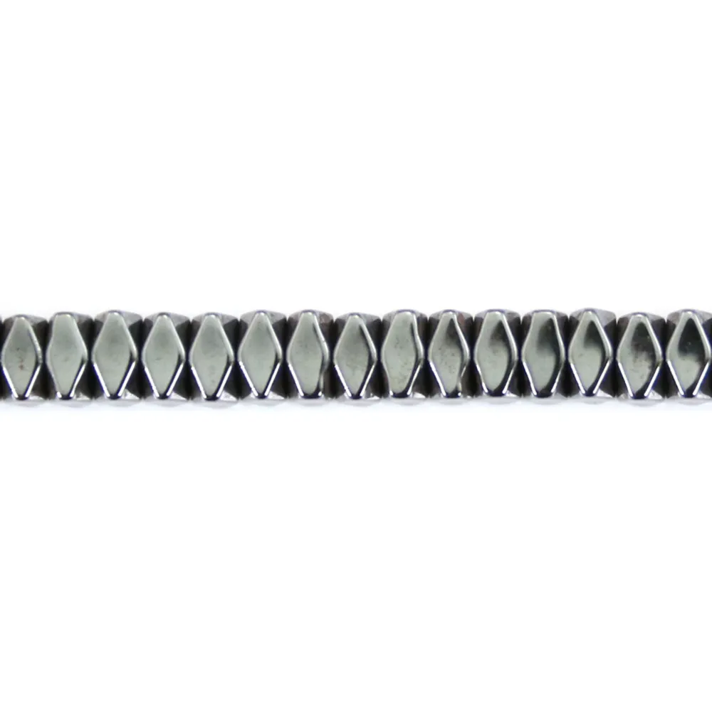Hématite rondelle carré facetté 2x4mm x 40cm