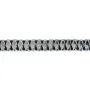 Hématite rondelle carré facetté 2x4mm x 40cm