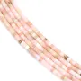 Opale rose rondelle heishi 2x3mm x 39cm
