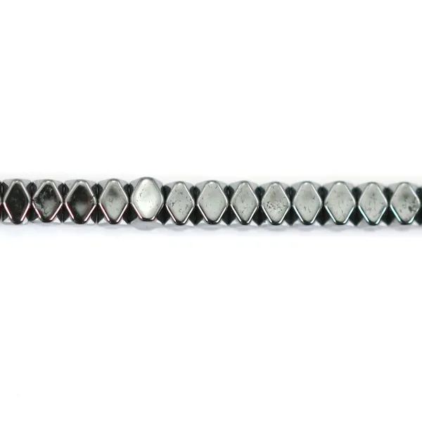 Hematite redonda quadrada facetada 1.2x2mm x 39cm