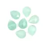 Amazzonite sfaccettata goccia cabochon 8x10mm x 1pc