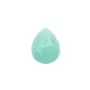 Cabochão facetado em gota de amazonite 8x10mm x 1pc