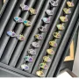 Bague réglable pour cabochon goutte & triangle - Doré x 1pc