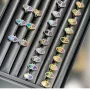 Bague réglable pour cabochon goutte & triangle - Doré x 1pc