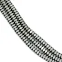 Hématite rondelle carré facetté 1.2x2mm x 39cm