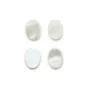 Cabochon Nacre blanche ovale plat 13x18mm x 1pc