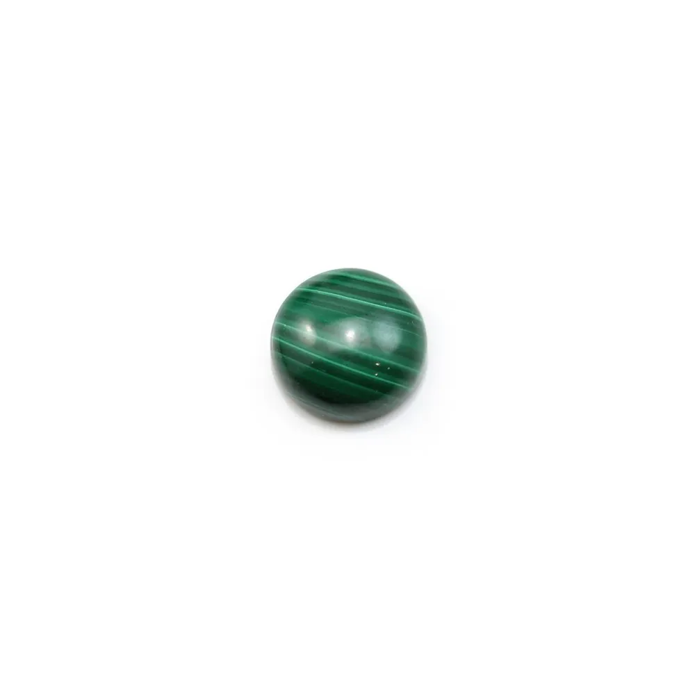 Cabochon malachite rond 4mm  x 1pc
