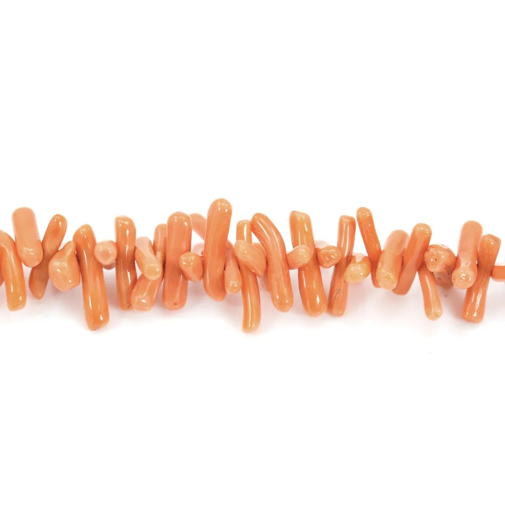 Tubo barroco de coral rojo natural x 50cm