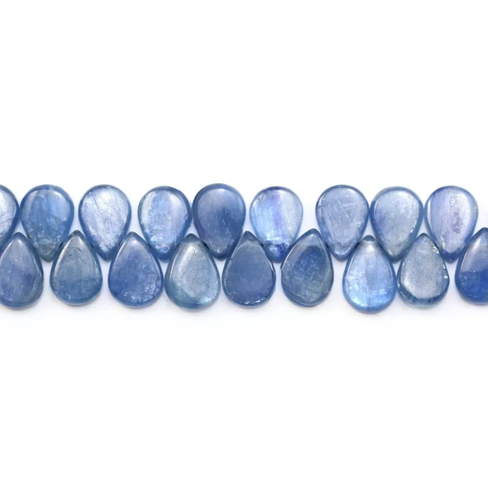 Cyanite goutte plate 7x9mm x 1pc