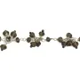 Chain silver & smoked quartz beads x 20cm
