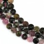 Tourmaline multicolore, de forme ronde plate facetté, 6mm x 39cm