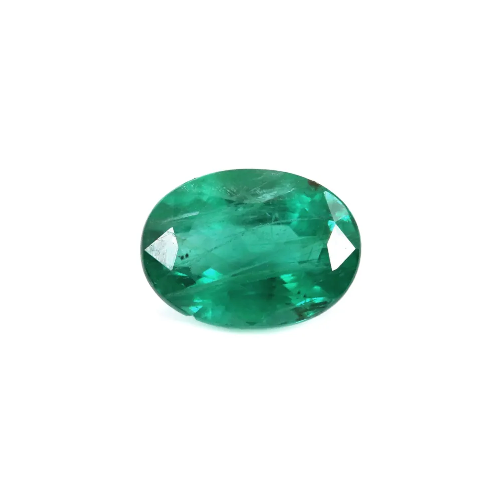 Emeraude à sertir, taille ovale 4-6 x 6-8mm x 1pc