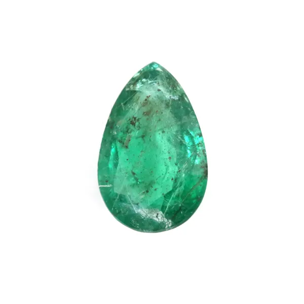 Emerald crimp, pear-shaped 6x9mm x 1pc