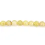 Opale de couleur jaune, de forme ronde, 8mm x 4pcs