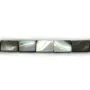 Nacre grise en forme de rectangle 8x12mm x 40cm