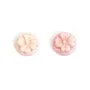 Cabochão Cameo Rosa Concha flor redonda 10mm x 1pc