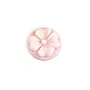 Cabochon Camée Conque rose rond fleur 16mm x 1pc