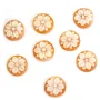 Cabochon Camée Conque cornaline rond fleur 14mm x 1pc