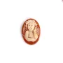 Cabochon Camée Conque cornaline ovale ange 8x10mm x 1pc