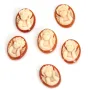 Cabochon Cameo Conque Karneol Oval Engel 8x10mm x 1St