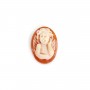 Cabochon cammeo Conchiglia corniola ovale angelo 10x14mm x 1pc