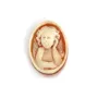 Cabochon Camée Conque cornaline ovale ange 13x18mm x 1pc