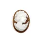 Cabochão Cameo Concha Sardónica Oval Feminina 10x14mm x 1pc