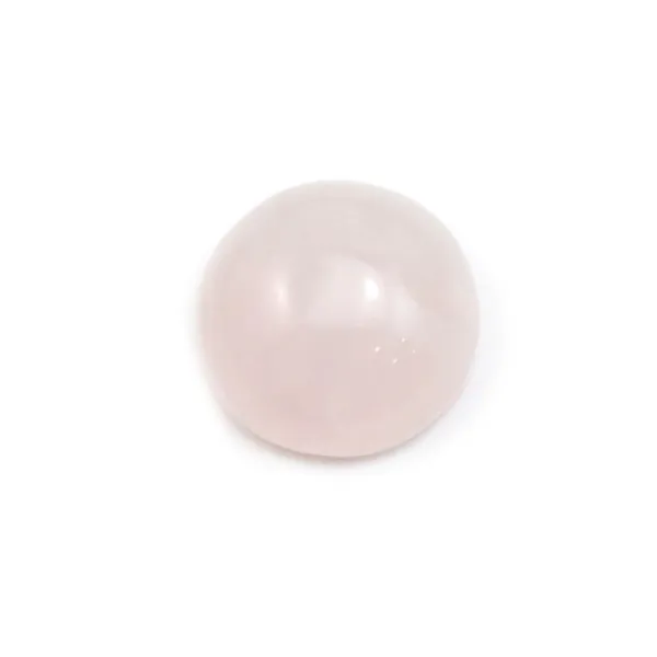 Cabochon Quartz Rose Rond-plat 8mm x 5pcs