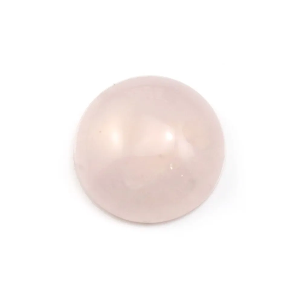 Cabochon Rose Quartz Flat-round 10mm x 5pcs