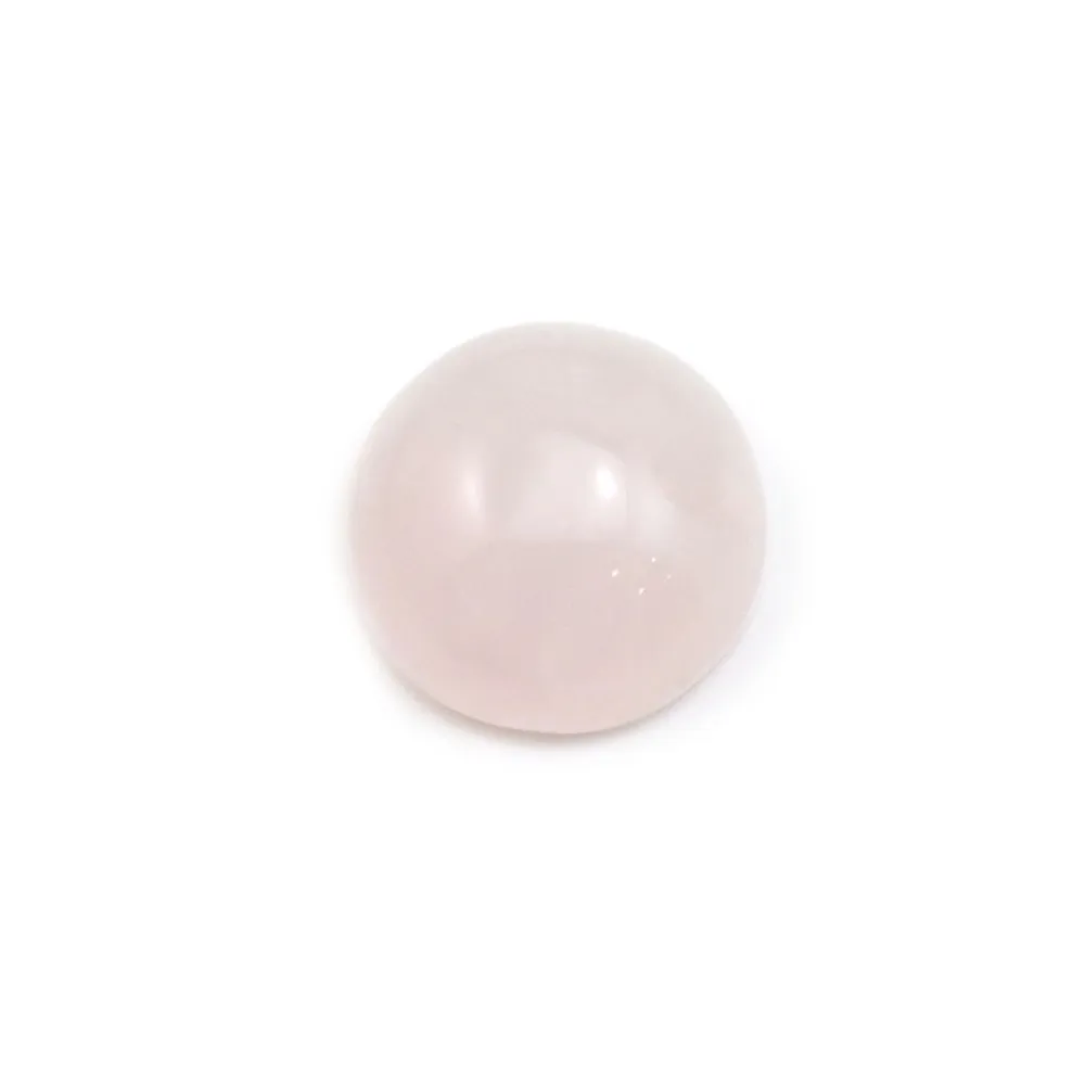 Cabochon Rose Quartz Flat-round 6mm x 10pcs
