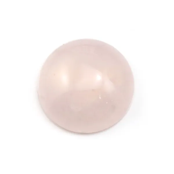 Cabochon Rose Quartz Flat-round 10mm x 5pcs