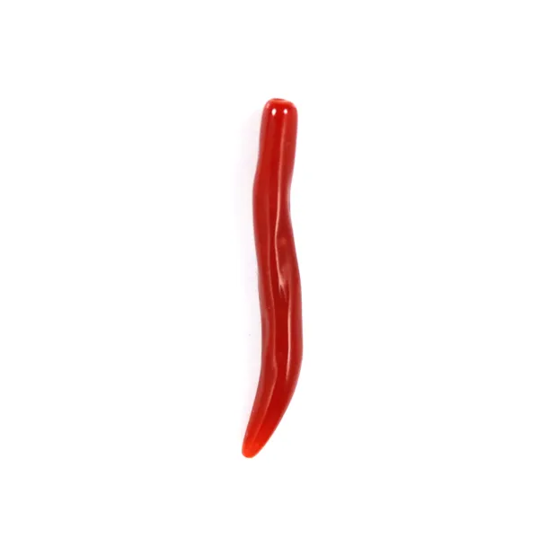 Coral Rojo Natural Cuerno Semi-perforado 25-30mm x 1pc