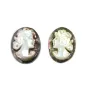 Cabochon ovale di madreperla grigia 8x10 mm x 1 pz