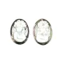 Cabochon Camée Nacre gris ovale ange 13x18mm x 1pc